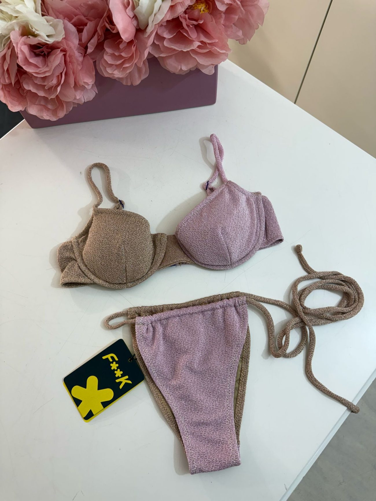 BIKINI DONNA REGGISENO CON FERRETTO