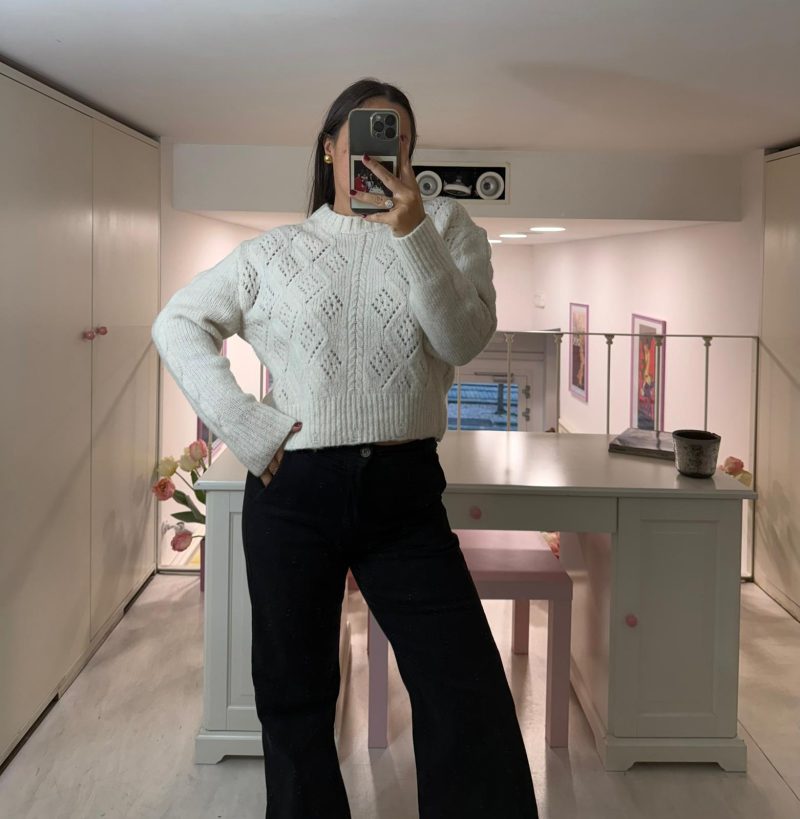 MAGLIONE PANNA TRAMA