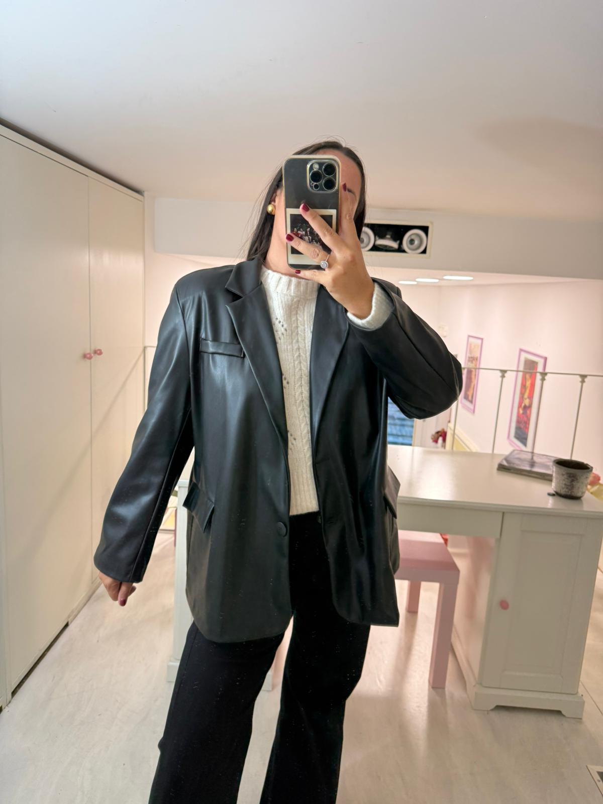 BLAZER ECOPELLE NERO