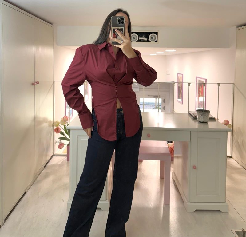 CAMICIA CORPETTO BORDEAUX