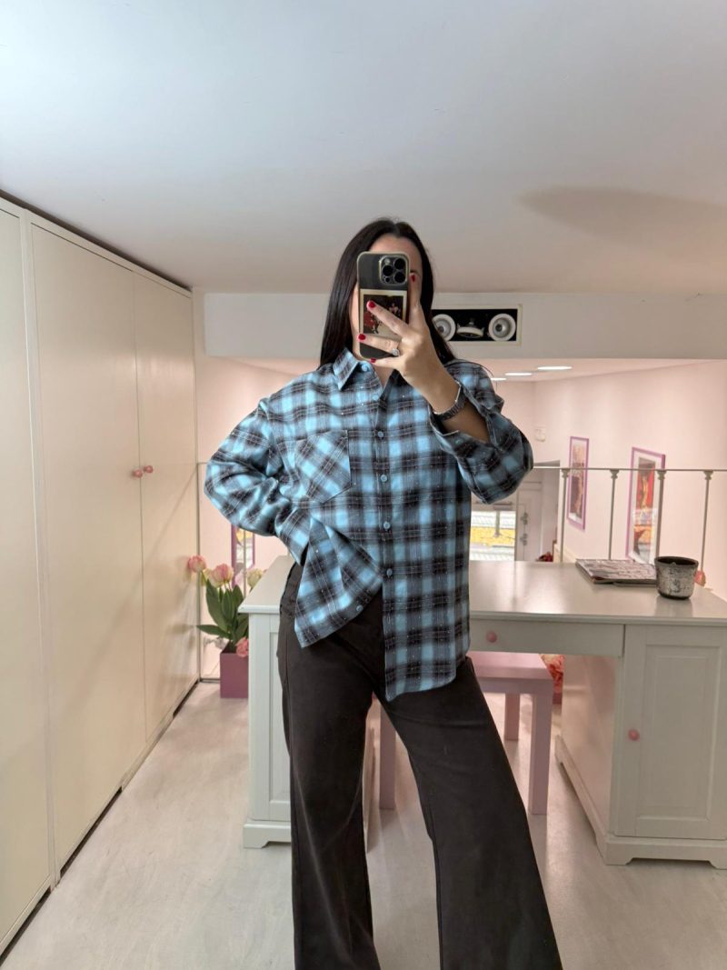 CAMICIA QUADRI STRASS