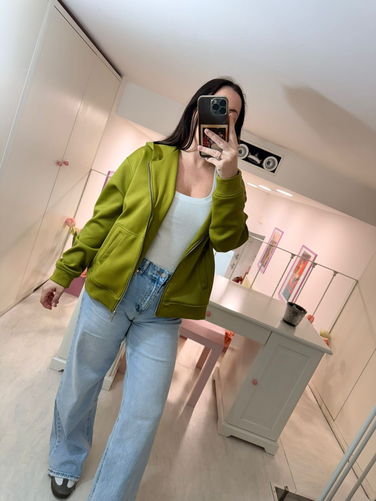 FELPA VERDE CAPPUCCIO