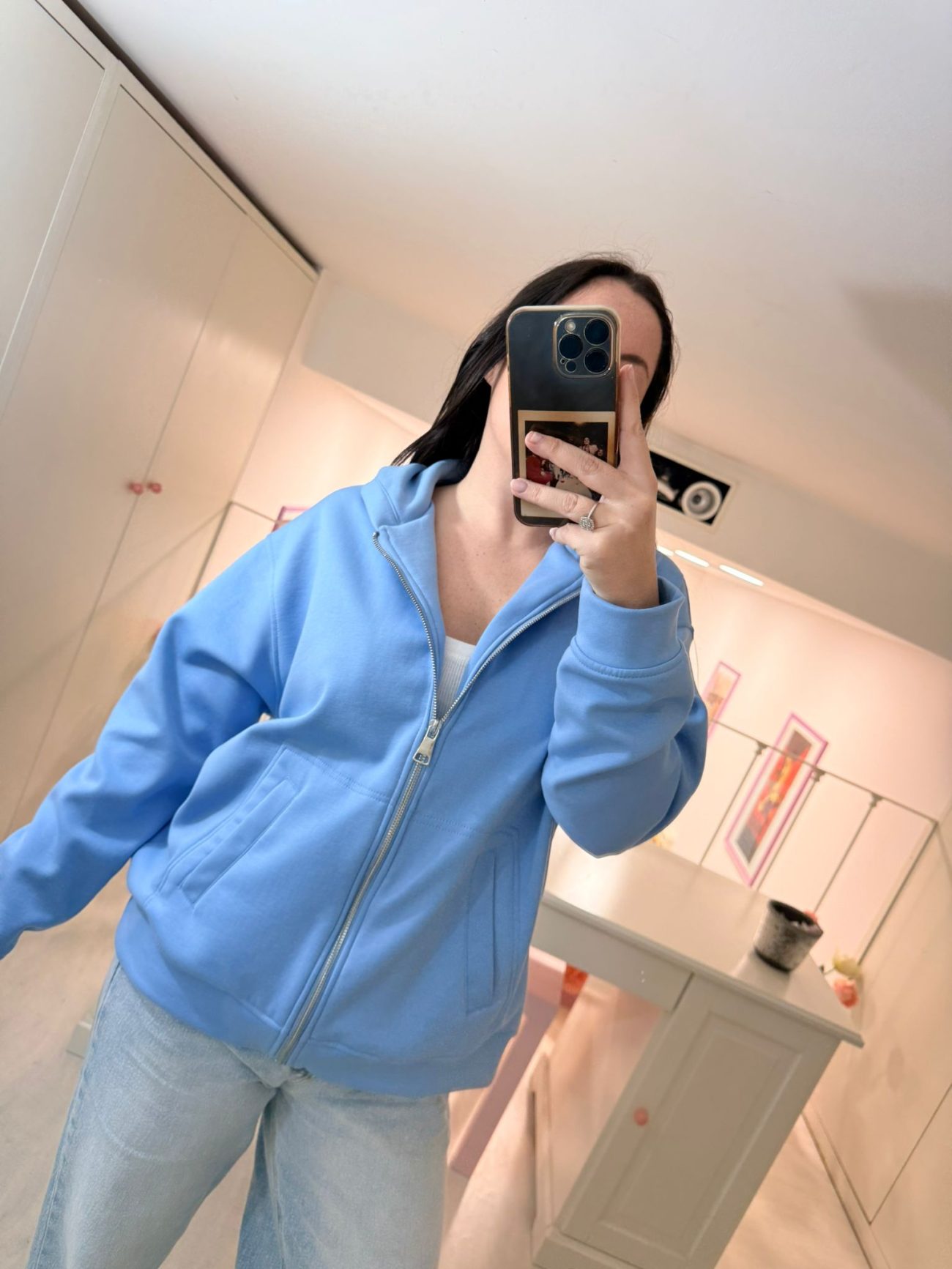 FELPA CELESTE CAPPUCCIO