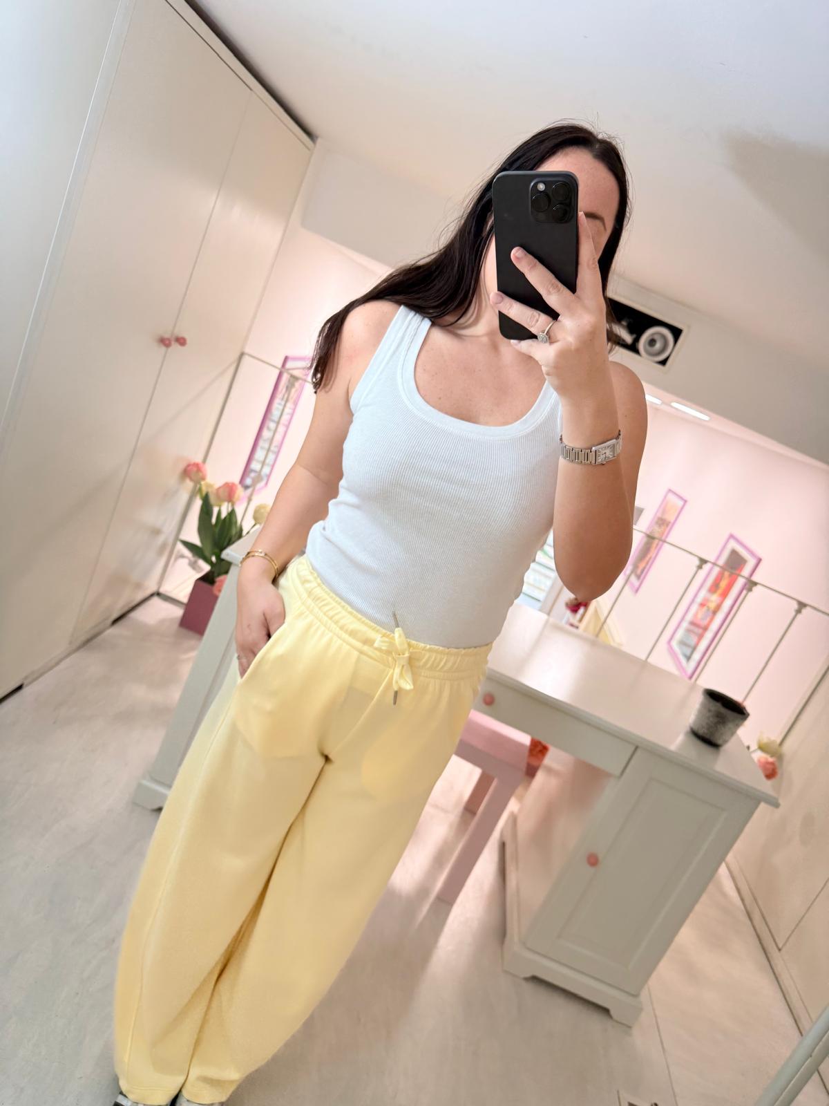 PANTALONE TUTA GIALLO