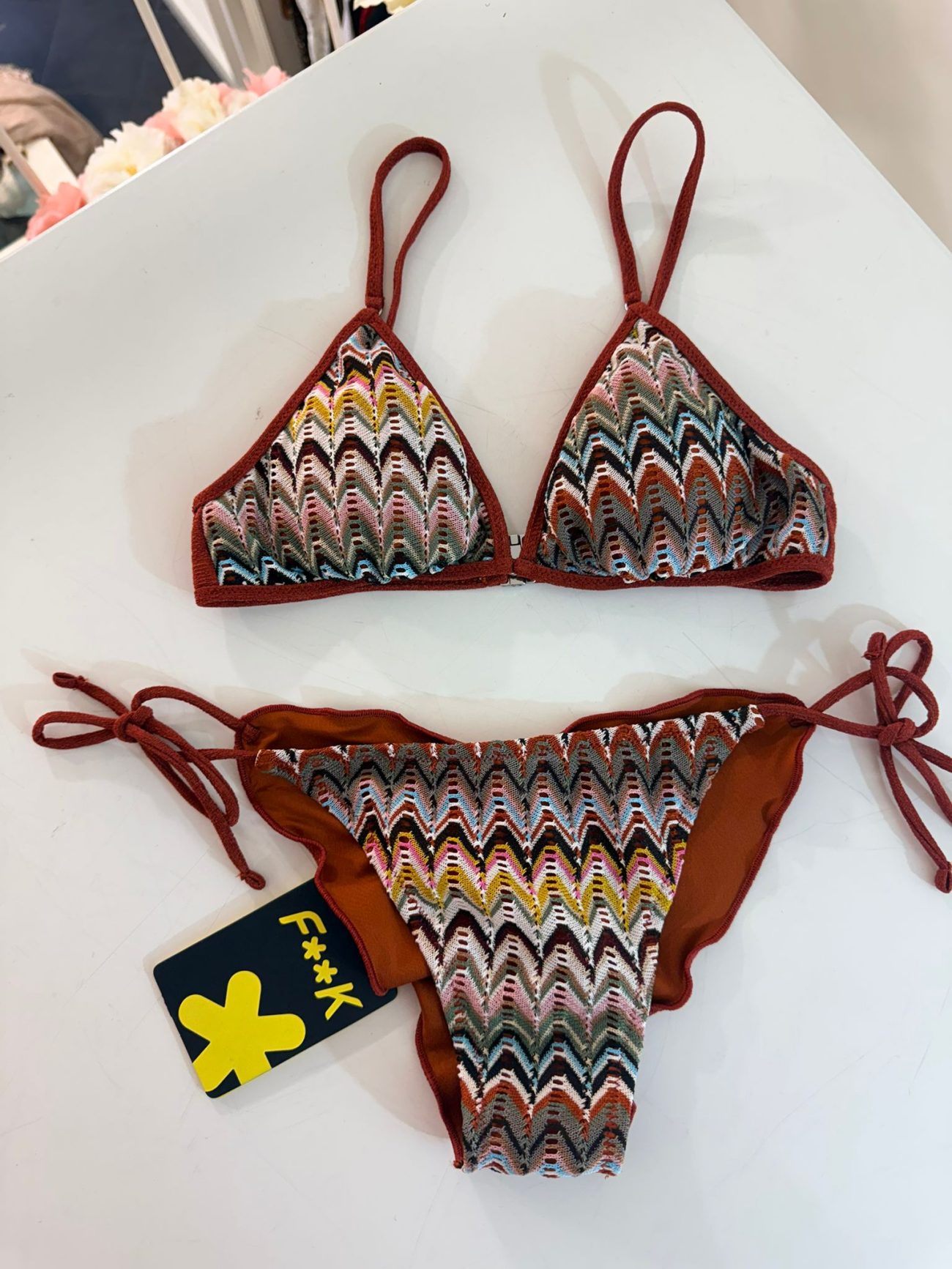 BIKINI TOP FISSO E SLIP AMERICANO REGOLABILE