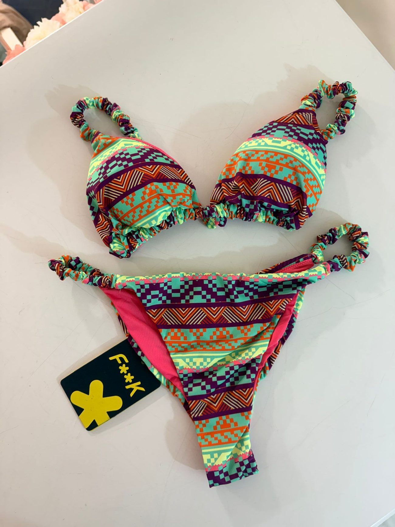 BIKINI TRIANGOLO CON SLIP AMERICANO FISSO