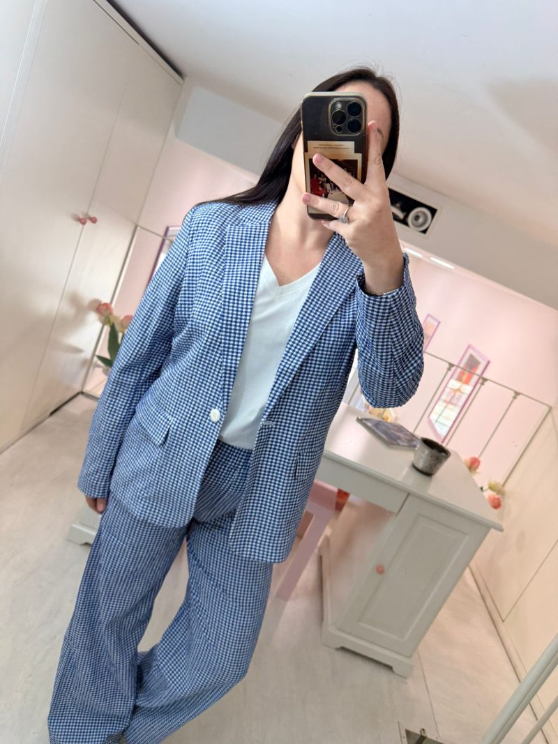 BLAZER VICHY MIDI BLU
