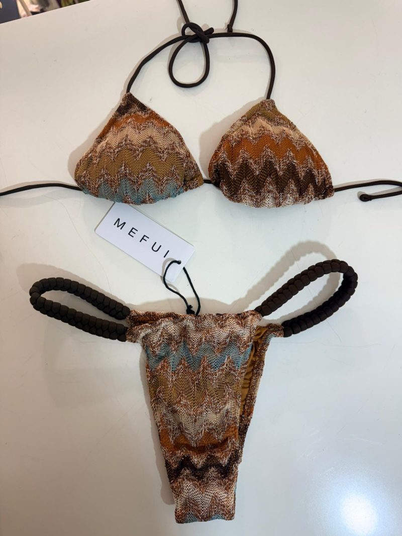 BIKINI TRIANGOLO CON SLIP FISSO MULTICOLOR