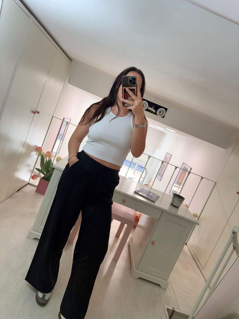 PANTALONE LINO NERO
